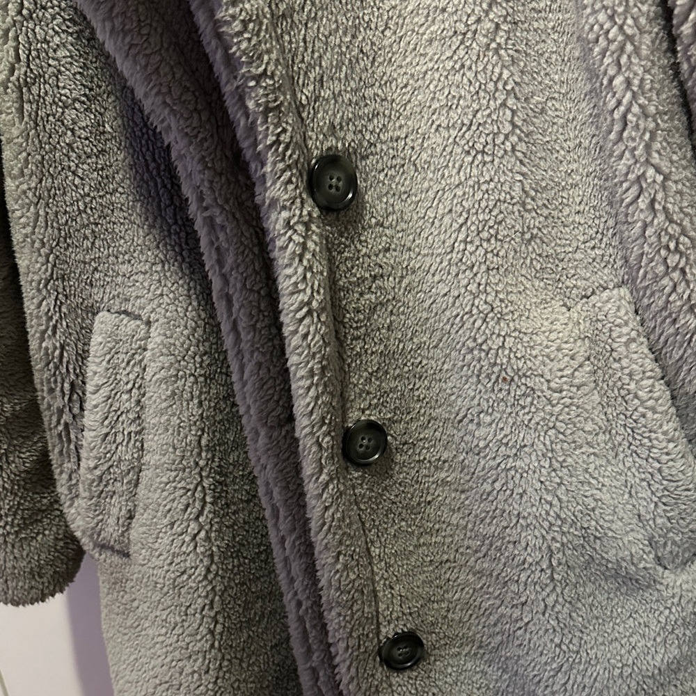 Gray Sherpa Coat - Picture 3 of 4
